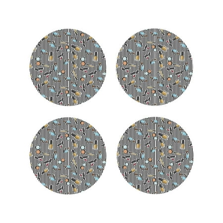 

Leather Coasters with Heat-resistant for Drinks cute makeup -标题2 Round Shape