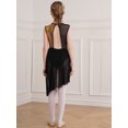 thumbnail image 3 of iiniim Girl's Irregular Hem Lyrical Dance Costume Sequin Halter Ballet Contemporary Dress Size 6-16 Black 6, 3 of 7