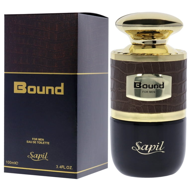Sapil Bound, Masculine EDT Spray for Men, 3.4 oz with Orange
