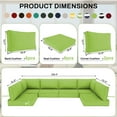 thumbnail image 5 of Geemuslly 14-Piece Outdoor Sectional Replacement Patio Cushions, Waterproof , Olive Green, 5 of 7