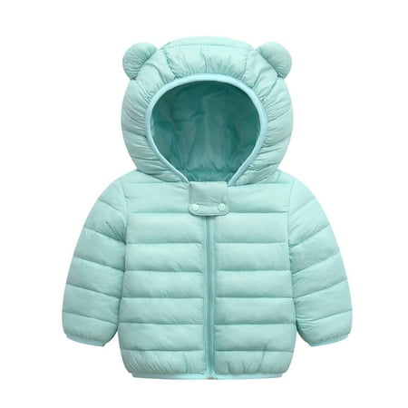 

Sweater For Child Toddler Boys Girls Winter Long Sleeve Solid Bear Ears Hooded Jacket Thicken Windproof Zipper Warm Outwear Coat