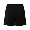 thumbnail image 7 of Women's Double Layered Pleats Hem Straight Leg Casual Pants High Waist Sports Loose Shorts Casual Fashion Pants Leather Shorts for Women High Waist Womens plus Size Denim Shorts Spandex Shorts Women, 7 of 7