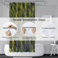 thumbnail image 6 of White Shower Curtain for Stall Bathroom Gold Black Eucalyptus Leaves Neutral Farmhouse Room Partition Home Decor Botanical Plants Waterproof Fabric RV Shower Curtains 36x72inches with Hooks, 6 of 6
