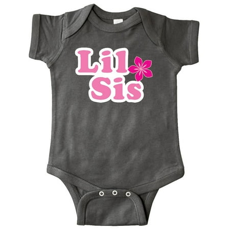 

Inktastic Little Sister Flower Gift Baby Girl Bodysuit