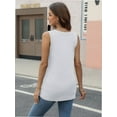 thumbnail image 5 of Tank Top Women Casual Soft Summer V Neck Sleeveless Tops Outfits Clothes, 5 of 6