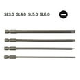 thumbnail image 5 of 4 Pcs 150mm Slotted Screwdriver Bit 3mm-6mm Magnetic Flat Head 1/4" Hex Shank, 5 of 9