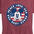 thumbnail image 3 of Disney - Americana - Mickey Peace Love Usa - Women's Short Sleeve Graphic T-Shirt, 3 of 5