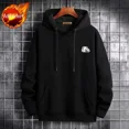 thumbnail image 3 of Sudadera con capucha estampada para hombre, ropa masculina, sudadera con capucha negra de alta calidad, estilo emo coreano, ofrece moda Harajuku para invierno, 3 of 5