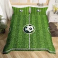 thumbnail image 3 of 2024 Football Duvet Cover Ball Sports Bedding Set Green Football Field Comforter Cover Microfiber Soccer Quilt Cover Twin Size, 3 of 7