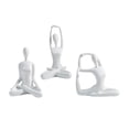 thumbnail image 4 of 3 piezas de estatua de yoga para mujer, figura de yoga nórdica, escultura decorativa para escritorio de yoga Blanco, 4 of 9
