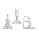 thumbnail image 4 of Colección de 3 estatuas de yoga para mujeres, recuerdo de resina nórdica, artesanía de yoga. Blanco, 4 of 9
