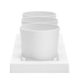 thumbnail image 4 of Bloem Trio-Fight Plastic Planter Set: Includes Three 4" Planters with Snap-In Saucer Tray, Great for Herbs & Succulents, Vanilla Bean, 4 of 8