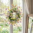 thumbnail image 6 of RBCKVXZ 15 Inch Easter Wreath for Front Door Spring Flower Wreath with Colorful Eggs Easter Decorations for Gifts Party Holiday Wall Window, 6 of 7