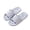 Grey, variant on Unisex Striped Slippers, Flat Shower House Shoes, Practical Bathroom Footwear For Home And Spa, Versatile For Daily Routines