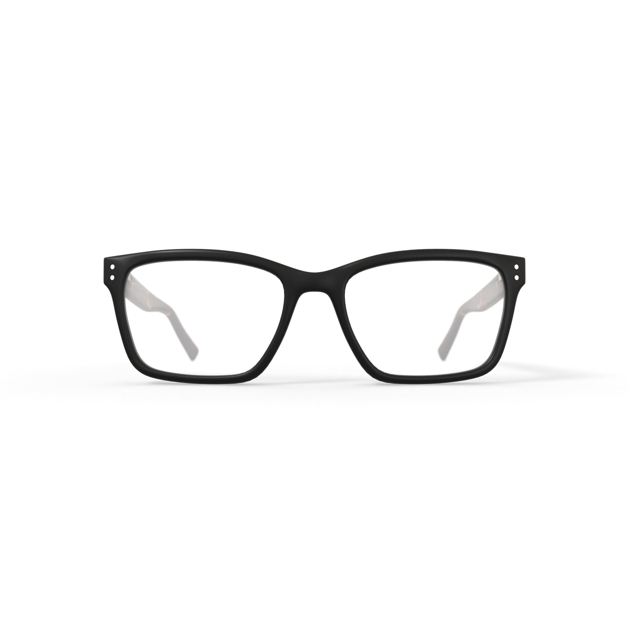 Walmart Men's MV014 Curtis Square Prescription Eyeglasses with Case, Shiny Black
