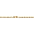 thumbnail image 4 of 14k Yellow Gold 2.5mm Solid Plain Rope Chain w/ Lobster Clasp 18", 4 of 5