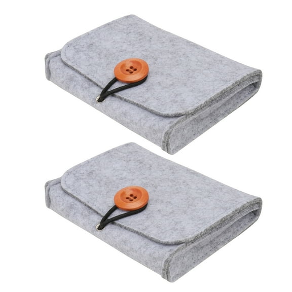 2 PCS Essential Oil Compact Travel Bag Storage Pouch Carrying Non-woven Fabric Chemical Fiber Felt