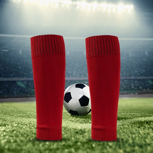 Mangas De Calcetines Deportivos Calcetines de fútbol Calcetines protectores de pies antifricción para exteriores (Adulto rojo)