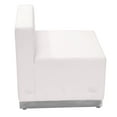thumbnail image 5 of Flash Furniture HERCULES Alon Series Melrose White LeatherSoft Chair with Brushed Stainless Steel Base, 5 of 7