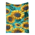 thumbnail image 5 of 28"x40" Boho Floral Fleece Throw Blanket, Soft Small Flannel Blanket for Couch Chair Decor, 5 of 6