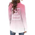 thumbnail image 6 of Idoravan Off Clear Cardigans for Women Trendy Summer and Spring Fashion Women Customer Customization Printing Long Sleeve T-shirt Pullover Round-Neck Blouse Pink L, 6 of 8
