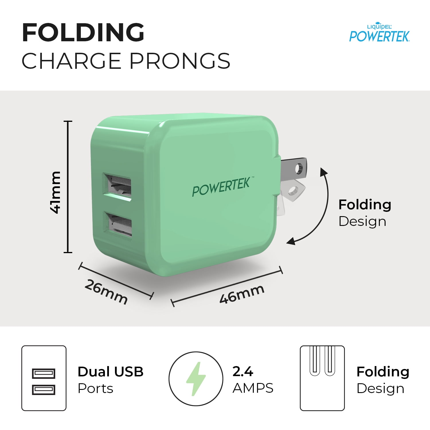 Liquipel Powertek Dual USB Wall Charger