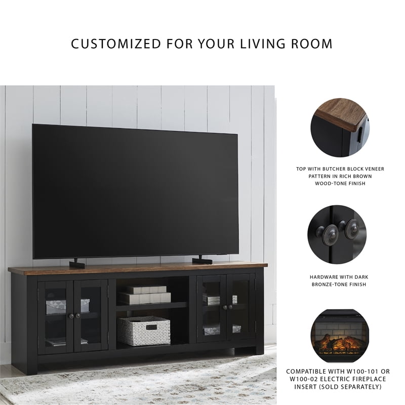 Signature Design by Ashley Wildenauer Black 76" TV Stand for TVs up to 87"