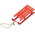 thumbnail image 4 of Wooden Sled Model, Miniature Sleigh Lightweight Lifelike  For Dollhouse For Photo Prop Red,Natural Wood Color, 4 of 8