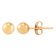 thumbnail image 3 of Women's Welry 4mm Ball Button Stud Earrings in 14kt Yellow Gold, 3 of 4
