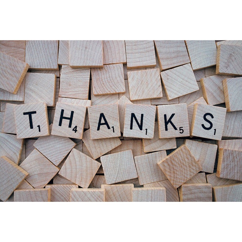 Thanks Scrabble Letters Word20 Inch By 30 Inch Laminated Poster With