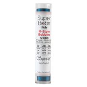 SuperBobs Polyester M-Style Bobbin 12 Pack Turquoise