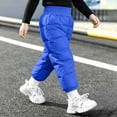 thumbnail image 3 of lcziwo Little Boys Girls Winter Warmer Puffer Pants Elastic Waist Thick Padded Ski Snowboard Trousers, 3 of 8