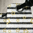 thumbnail image 2 of Ambesonne Star Grommet Curtain Single Panel, Dots Stripes Celebration, 50"x60", Black White Yellow, 2 of 5