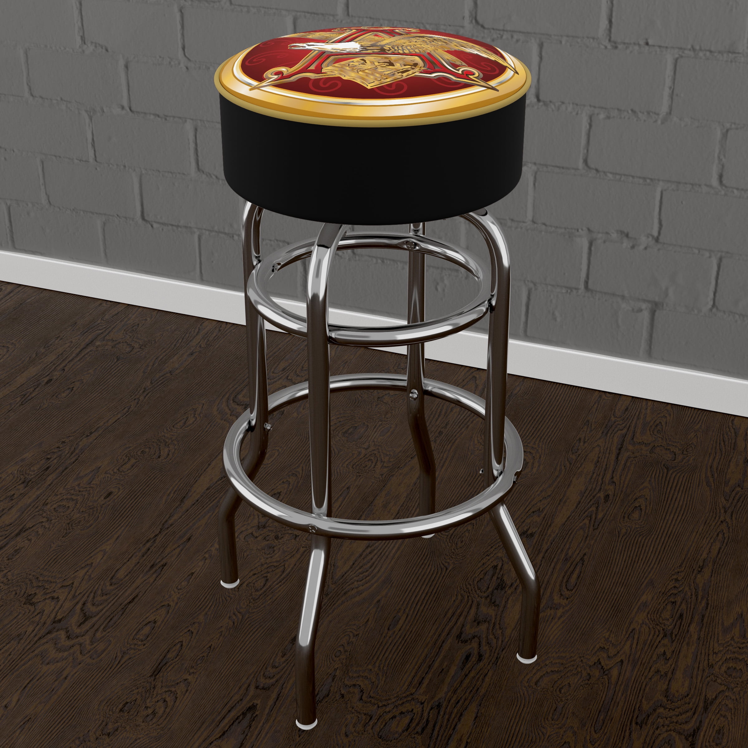 Trademark Gameroom Budweiser A & Eagle Bar Stool with Padded Seat