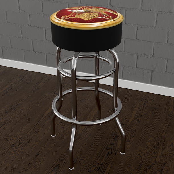 Trademark Gameroom Budweiser A & Eagle Bar Stool with Padded Seat