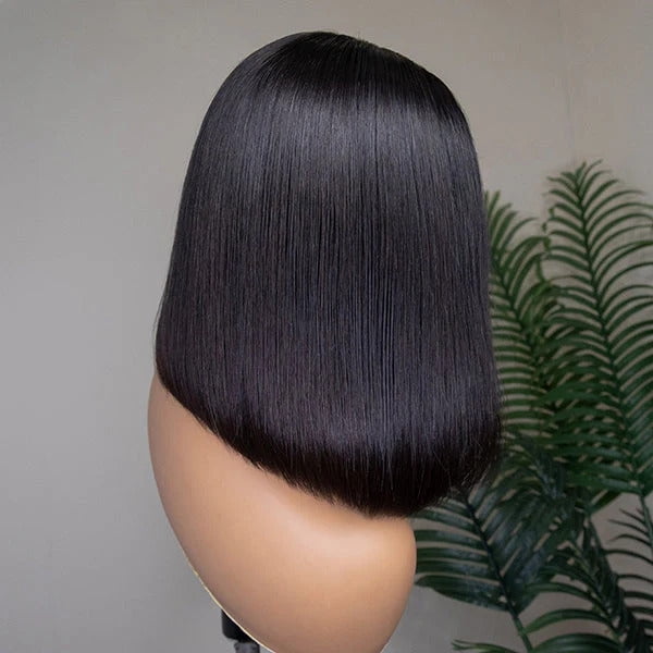Supreme 13A Celebrity-Grade 100% Unprocessed Human Hair 6X4 Bob Cut Wig (Middle Part 14" inch)- Renee