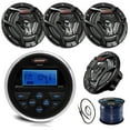 thumbnail image 1 of Jensen MS30BTR Gauge Style Marine Boat Bluetooth Radio Stereo Receiver Bundle Combo With 4x JVC CS-DR6200M 100-Watt 6.5" 2-Way Coaxial Speakers + Enrock Radio Antenna + 50 Foot 16g Speaker Wire, 1 of 5