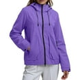 thumbnail image 2 of Windbreaker Jacket Women Men Fall Outdoor Windproof Waterproof Lightweight Breathable Zip Up Hooded Rain Jackets, 2 of 7