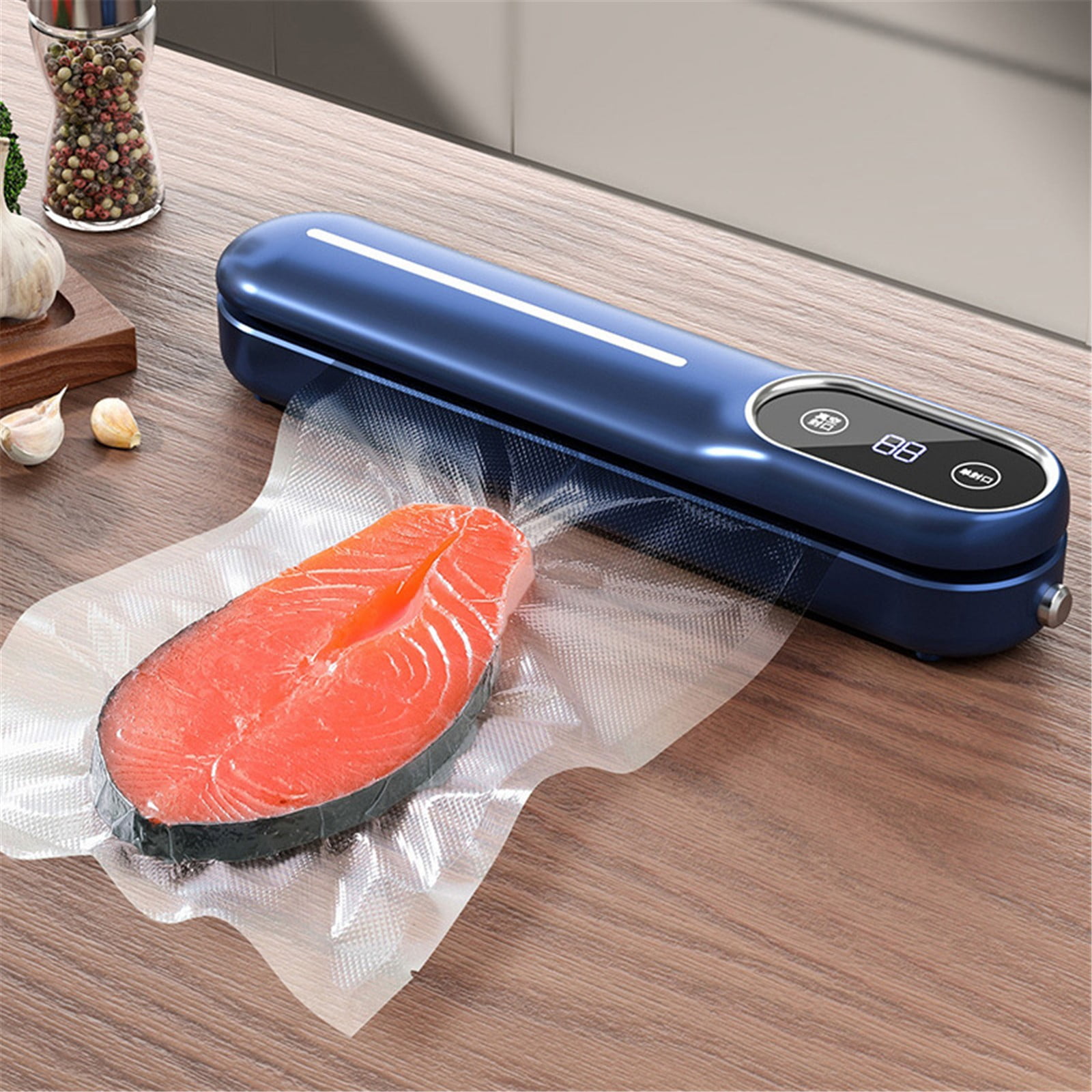 Ongmies 62Kpa Automatic Vacuum Sealer | for Dry & Moist Food Preservation | Includes 10 Bags & Led Status Lights