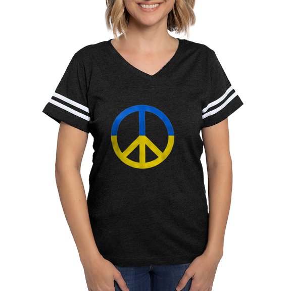 CafePress - Peace For Ukraine Lover I Stand With Ukrai T Shirt - Womens Football Shirt