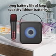 thumbnail image 3 of Usloyux Microphone Portable Speaker Up To 65% Off, Wireless Microphone For Home Audio Karaoke Machine, Bluetooth 5.3 Rechargeable Pa System Stage Subwoofer, Portable Microphone Speaker, Black, 3 of 5