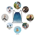 thumbnail image 6 of Fuzoiu Christmas Snowflakes Print Drawstring Backpack for Gym, Travel, Yoga,Sports Sackpack String Bag for Women Men-Medium, 6 of 6