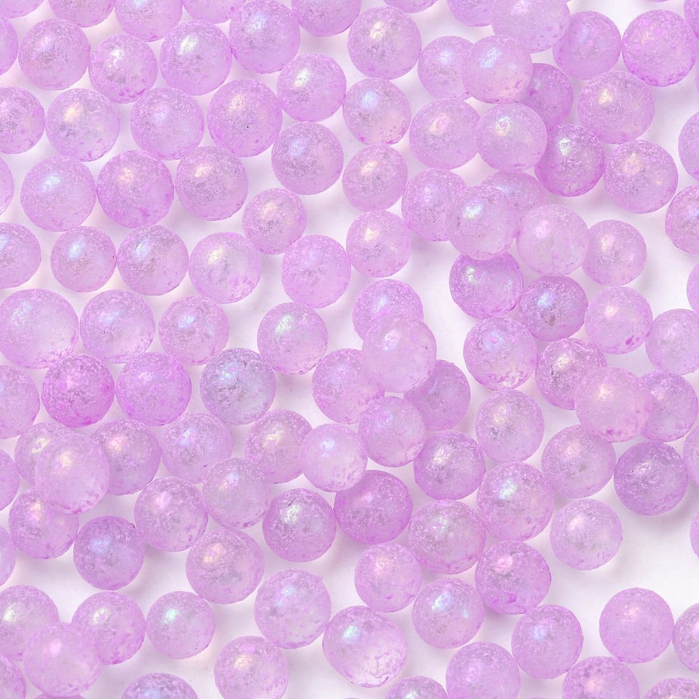Luminous Glow in the Dark Transparent Glass Round Beads No Hole/Undrilled Violet 5mm about 2800Pcs/bag