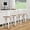 White, variant on Andeworld Stacking High Back Bar Stools, White (Set of 4)