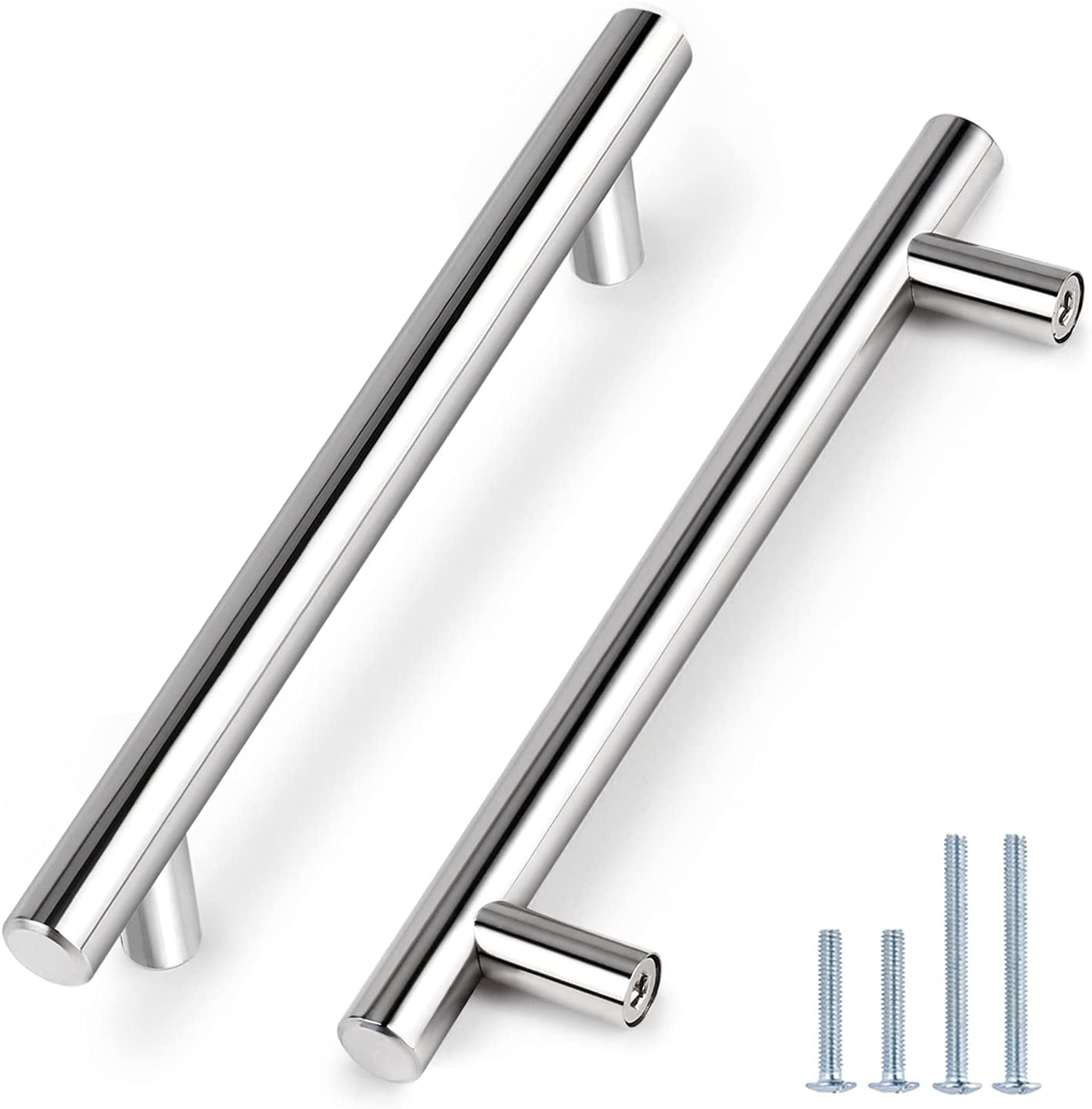 4x Chrome Bow Pull Handles Cabinet Door/Drawer Kitchen Cupboard Bathroom 100mm 