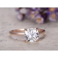 thumbnail image 2 of Classic Solitaire 1 Carat Moissanite Engagement Ring in 10k Rose Gold, 2 of 4