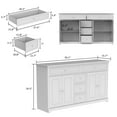 thumbnail image 5 of WIAWG White Buffet with 5 Drawers, 4-Door Bedroom Dresser Storage Cabinet, 59.1"Wide, 5 of 8