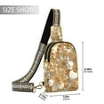 thumbnail image 2 of 3d Gold Flowers Crossbody Bags Backpack Chest Bag Shoulder Bag Waist Bag for Outdoor Travel Hiking Fitness Cycling, 2 of 7