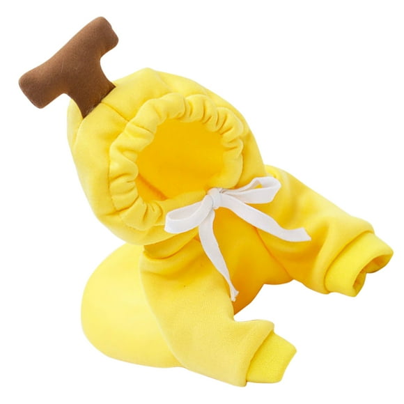 BEADCEST Banana Dog Costume with Creative Pattern and Comfortable Polyester Material for Pet Use Yellow
