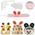 thumbnail image 3 of 4PCS Mini Hat for Hamster Guinea Pig Knitted Cartoon Headwear for Small Animal Lizard Dragon Herret Snake Bird Rabbit, 3 of 5